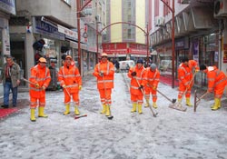 Fatsa'da kar temizliği