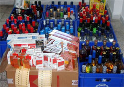 Kaçak içki ve sigara operasyonu