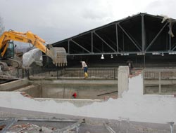 Gölköy'de yıkılan su arıtma onarılıyor