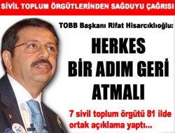 Hisarcıklıoğlu'ndan sağduyu çağrısı