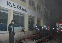 Ordu'da banka yangını korkuttu