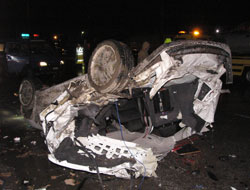 Samsun Ordu yolunca kaza:2 ölü 4 yaralı