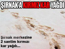 Sonuda kırmızı kar da yağdı