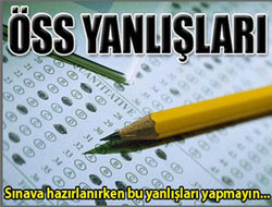 Tekrarlanan ÖSS yanlışları