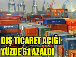 Dış ticaret açığı yüzde 61 azaldı