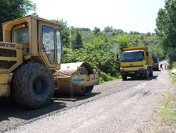 Asfalt kaplama çalışmaları başladı