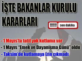 1 Mayıs'ta tatil yok, kutlama var