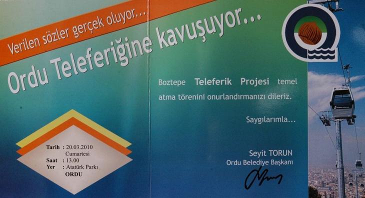 Teleferik Temeli Atılıyor