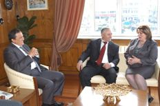 Gürcü Rektörden Başkana Ziyaret..