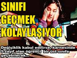 Sınıfı geçmek kolaylaşıyor