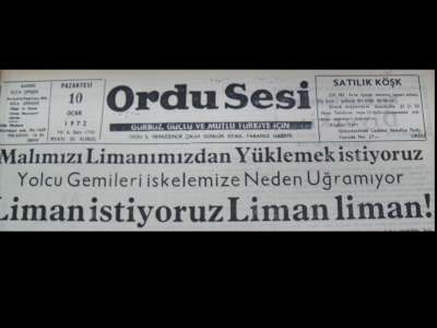 LİMAN İSTİYORUZ LİMAN LİMAN!