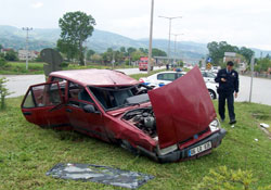 Samsun da trafik kazası