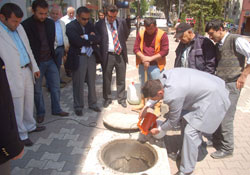 Ünye'de kanalizasyon çalışmaları