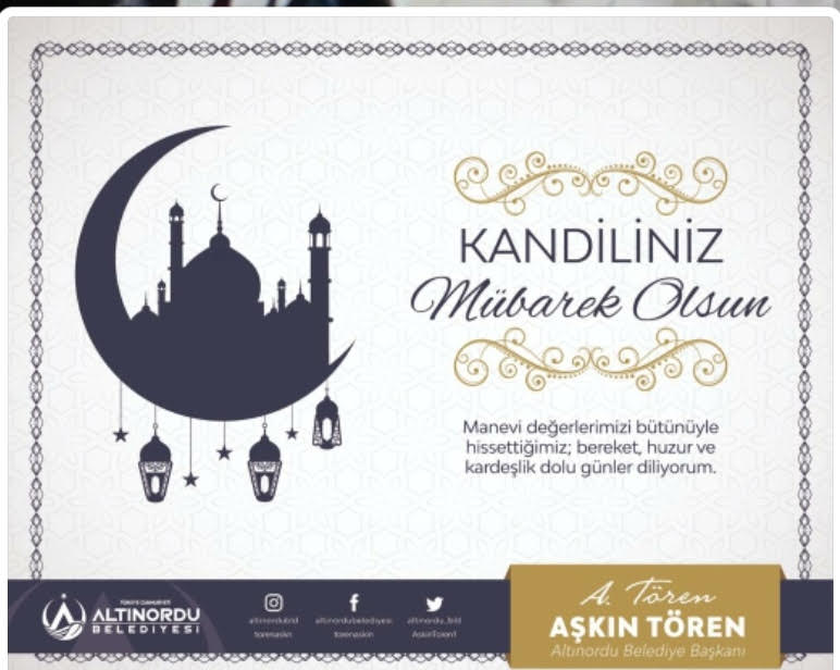 Tören'den Kandil Kutlaması