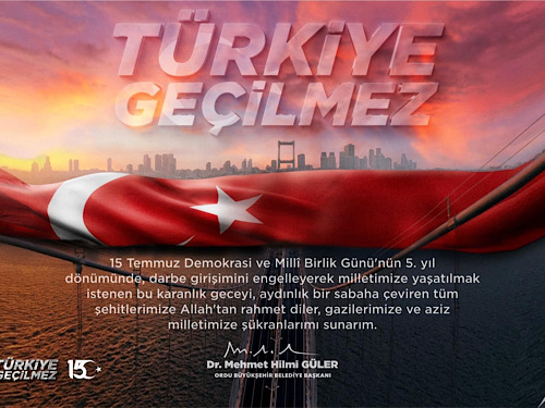 Güler'den 15 Temmuz Mesajı