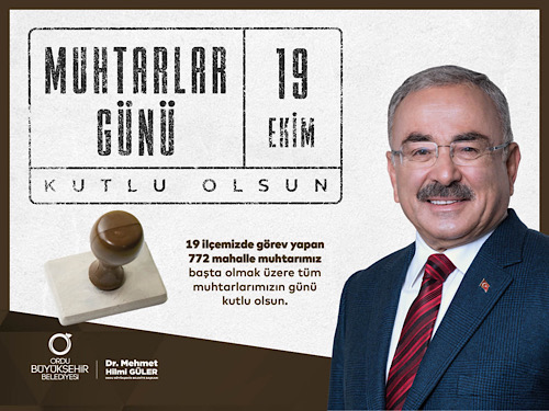 19 Ekim Muhtarlar Günü Kutlu Olsun