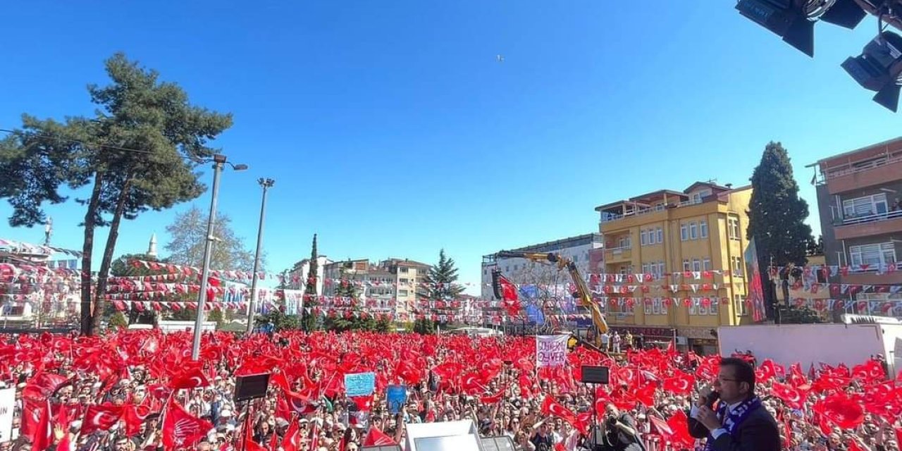 Cumhuriyet Halk Partisi stanbul belediye başkanı Ekrem İmamoğlu dün Ordu'da coşkulu bir kalabalığa seslendi