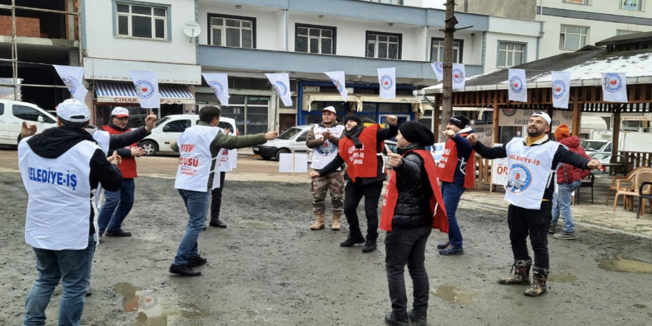 ÇAYBAŞI BELEDİYESİ İŞÇİLERİ ÜÇ AY DİRENDİLER KAZANDILAR