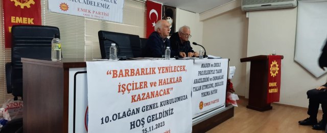 Emek Partisi Ordu İl Genel Kurulu yapıldı. Belediye İş Sendikası toplantı salonunda, yapıldı