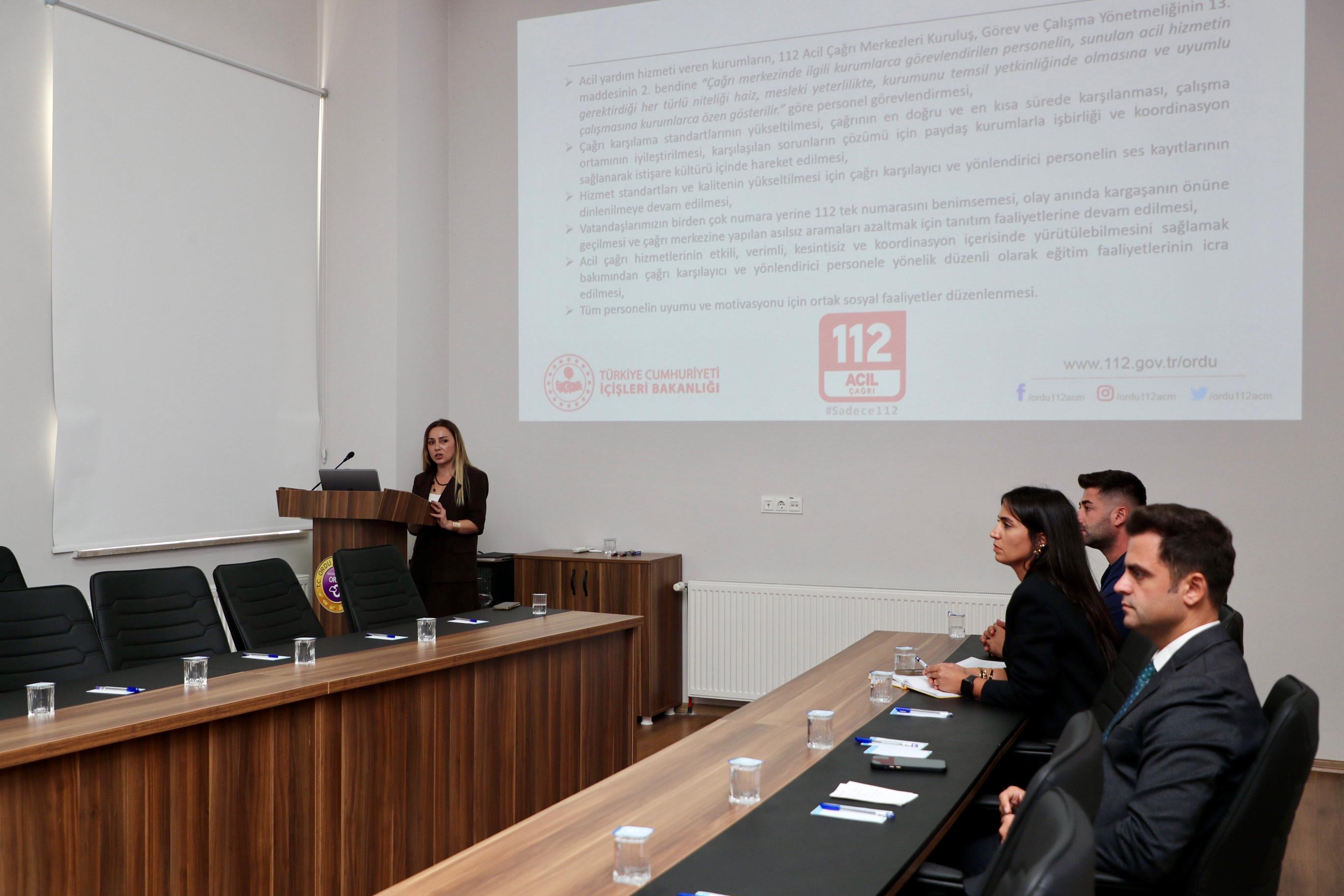 ACİL ÇAĞRI HİZMETLERİ  İL KOORDİNASYON TOPLANTISI YAPILDI