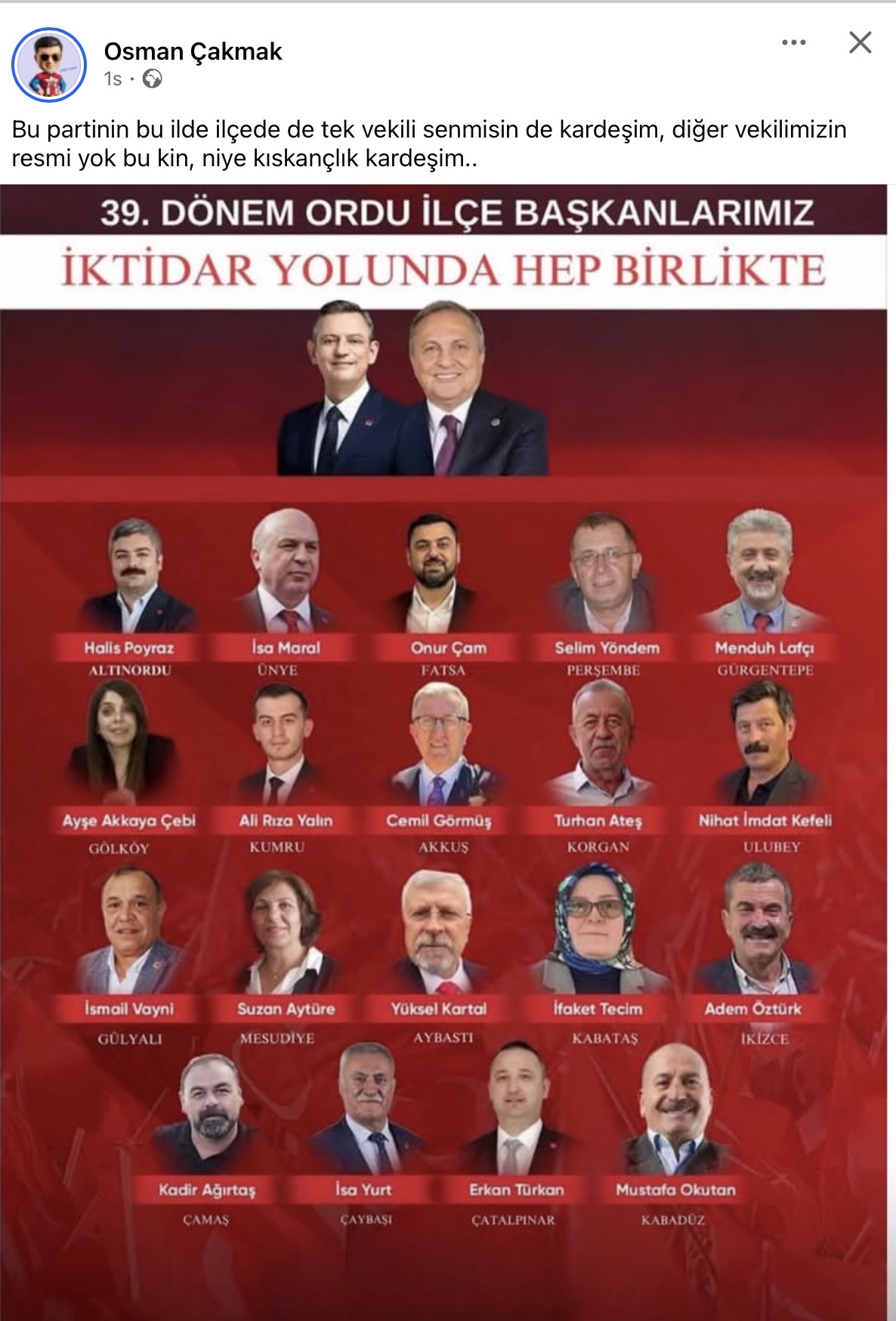 CHP'NIN ORDU'DA KAÇ MILLETVEKILI VAR !?
