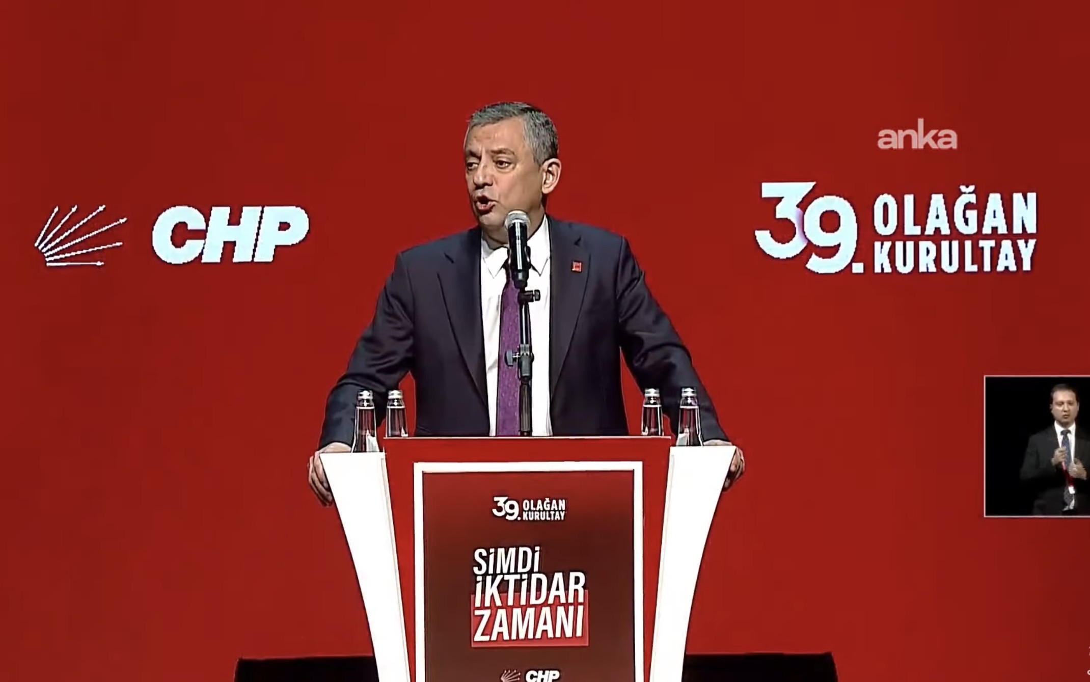 39.CHP KURULTAYI'NDA  PARTI MECLISI SIRALAMASI