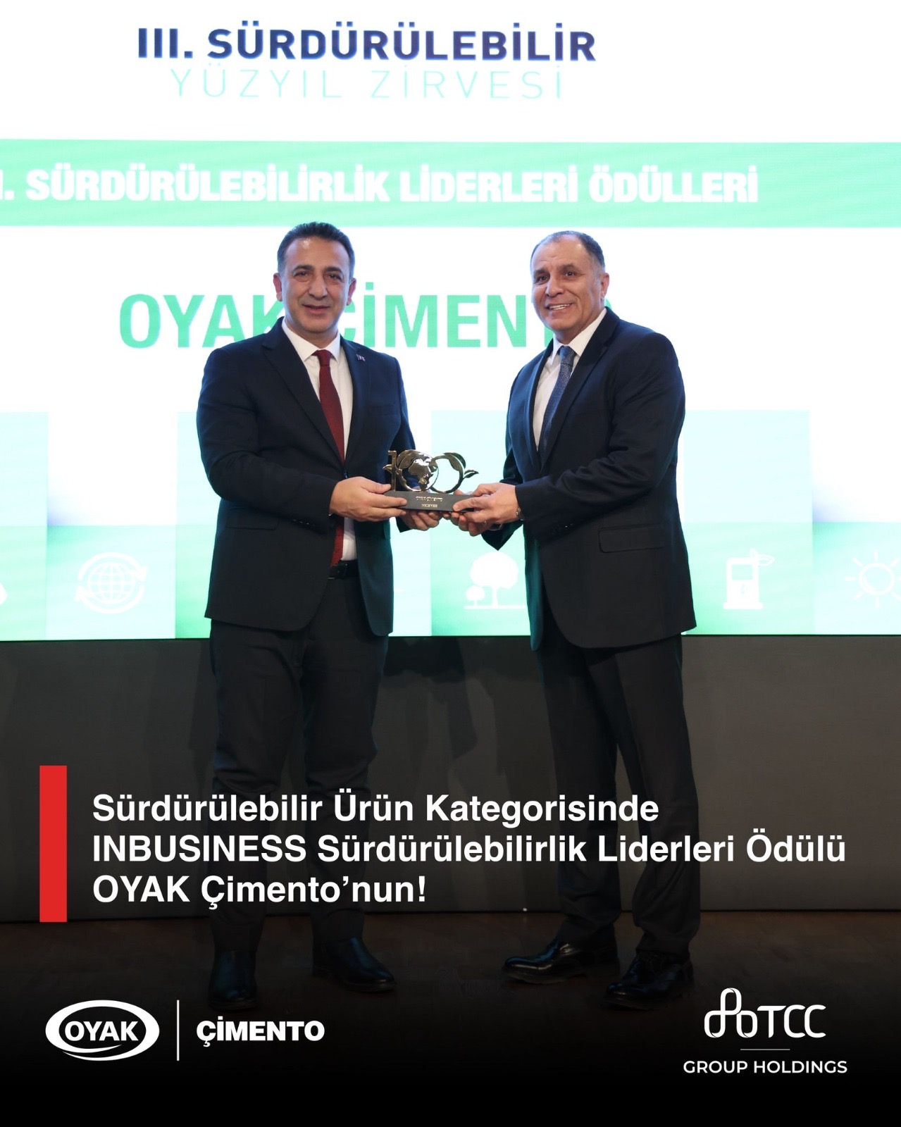OYAK Çimento’ya “Sürdürülebilirlik Liderleri” Ödülü