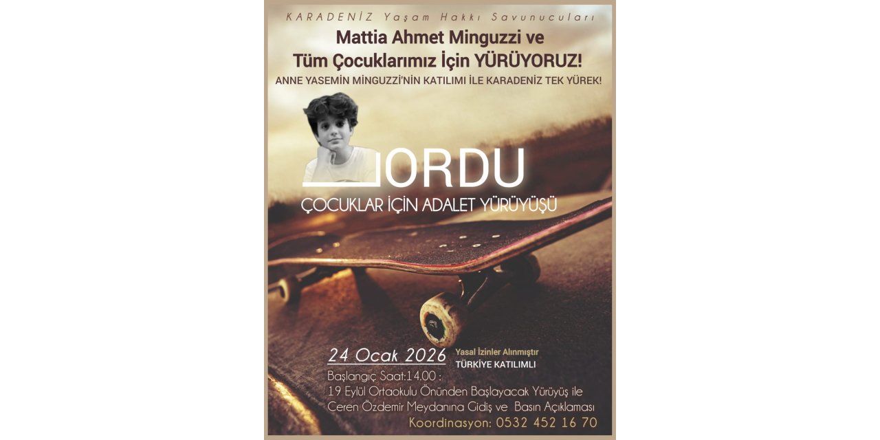 24 OCAK 2026 DA ORDU'DAu YÜRÜNECEK