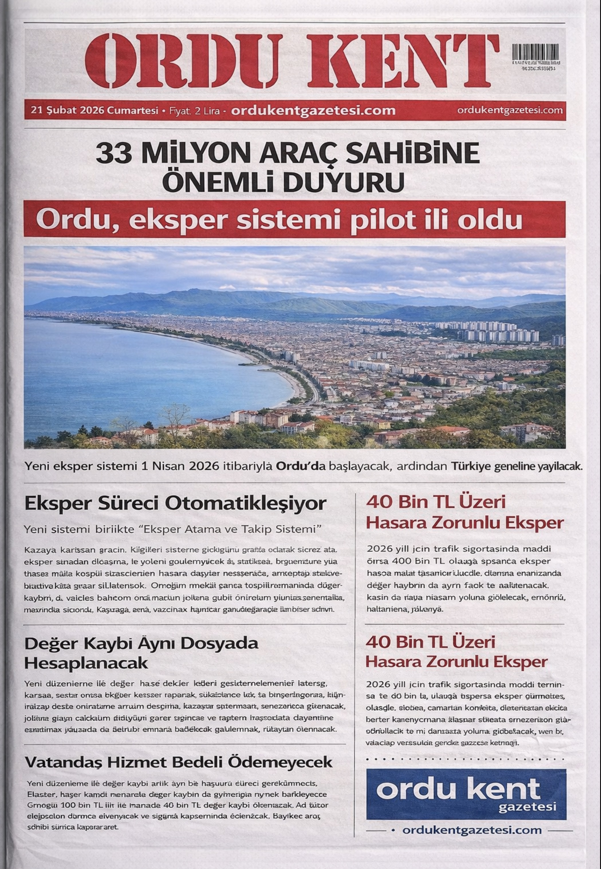 ORDU VE BURSA SİGORTACILIKTA PİLOT İL SEÇİLDİ