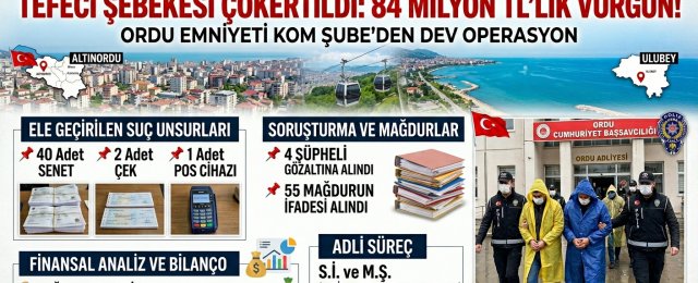 ALTINORDU VE ULUBEY’DE DEV TEFECİLİK OPERASYONU: 1 TUTUKLAMA!