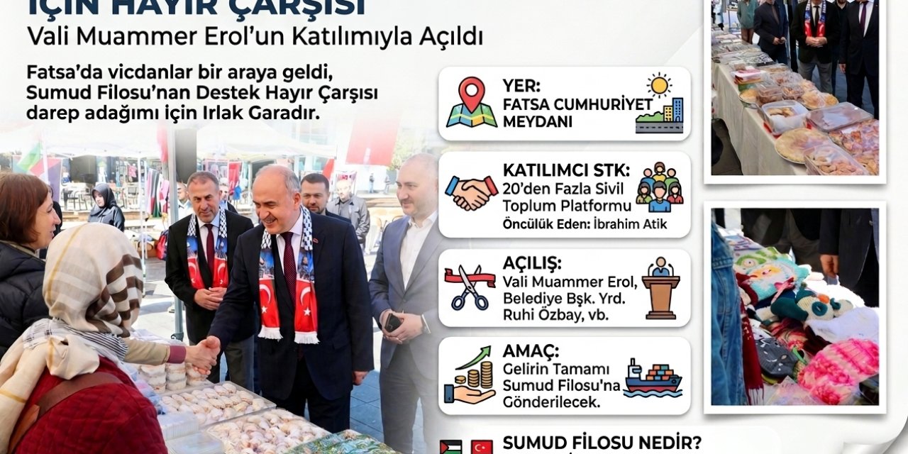 **FATSA’DA HAYIR ÇARŞISI KAPILARINI AÇTI**