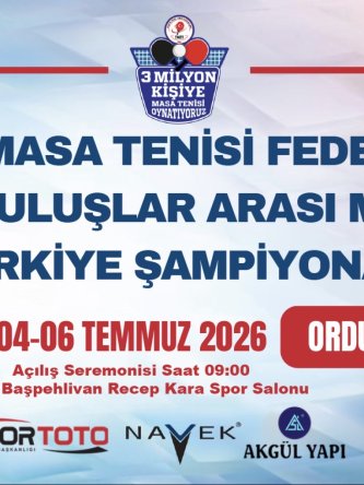 ORDU MASA TENİSİNDE EV SAHİPLİĞİ YAPACAK