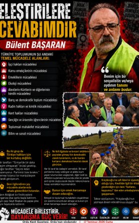 BÜLENT BAŞARAN: ELEŞTİRİLERE CEVABIMDIR