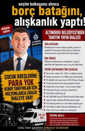 ÇOCUK KREŞLERİNE PARA YOK, KENDİ TANITIMINA MİLYONLARCA LİRALIK İHALE VAR!
