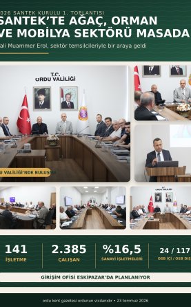 ORDU’DA AĞAÇ, ORMAN VE MOBİLYA SEKTÖRÜNÜN SORUNLARI MASAYA YATIRILDI