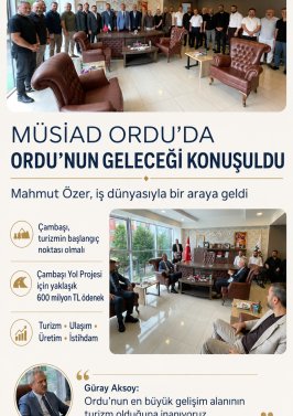 ESKİ BAKAN MAHMUT ÖZER MÜSİAD ORDU’DA: GÜNDEM TURİZM VE ULAŞIM