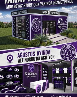 52 ORDUSPOR’UN “MOR BEYAZ STORE” MAĞAZASI AĞUSTOSTA AÇILACAK