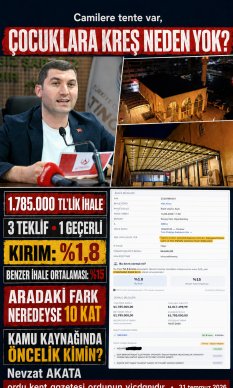 MÜSRİFLİKTE  SINIR YOK: BELEDIYE MISINIZ, DIYANET VAKFI MISIN BE MÜBAREK!