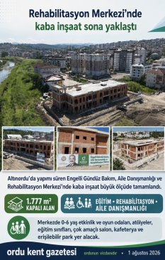 REHABİLİTASYON MERKEZİNDE KABA İNŞAAT SONA YAKLAŞTI