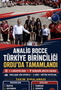 ANALİG BOCCE TÜRKİYE BİRİNCİLİĞİ ORDU’DA TAMAMLANDI