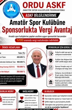 ORDU ASKF’DEN İŞ DÜNYASINA AMATÖR SPORA DESTEK ÇAĞRISI