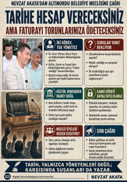 BELEDİYE MECLİS ÜYELERİ, TARİHE HESAP VERECEKSİNİZ; AMA FATURAYI TORUNLARINIZA ÖDETECEKSİNİZ