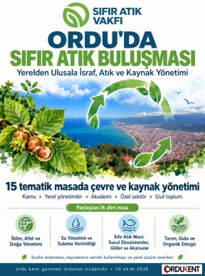 ORDU’DA SIFIR ATIK ÇALIŞTAYI: ÇEVRE VE KAYNAK YÖNETİMİ 15 MASADA ELE ALINACAK