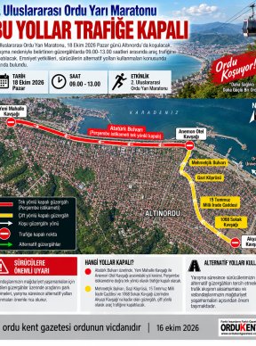 2. ULUSLARARASI ORDU YARI MARATONU NEDENİYLE BAZI YOLLAR TRAFİĞE KAPATILACAK