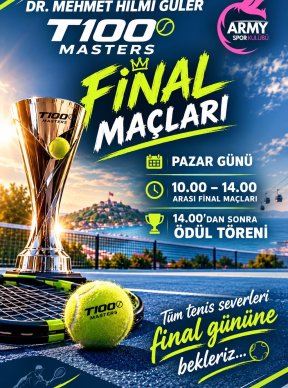 T100 MASTERS TENİS TURNUVASI’NDA FİNAL HEYECANI YARIN