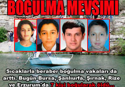 Boğulma mevsimi başladı