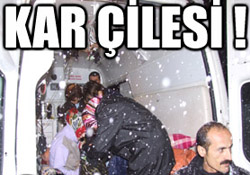 Doğuma kar engeli !