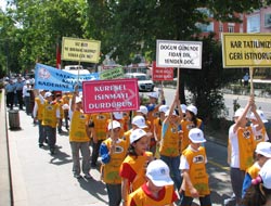 Çocuklardan çevre protestosu