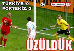 Türkiye: 0 Portekiz: 2