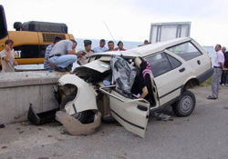 Giresun'da trafik kazası:2 ölü 2 yaralı